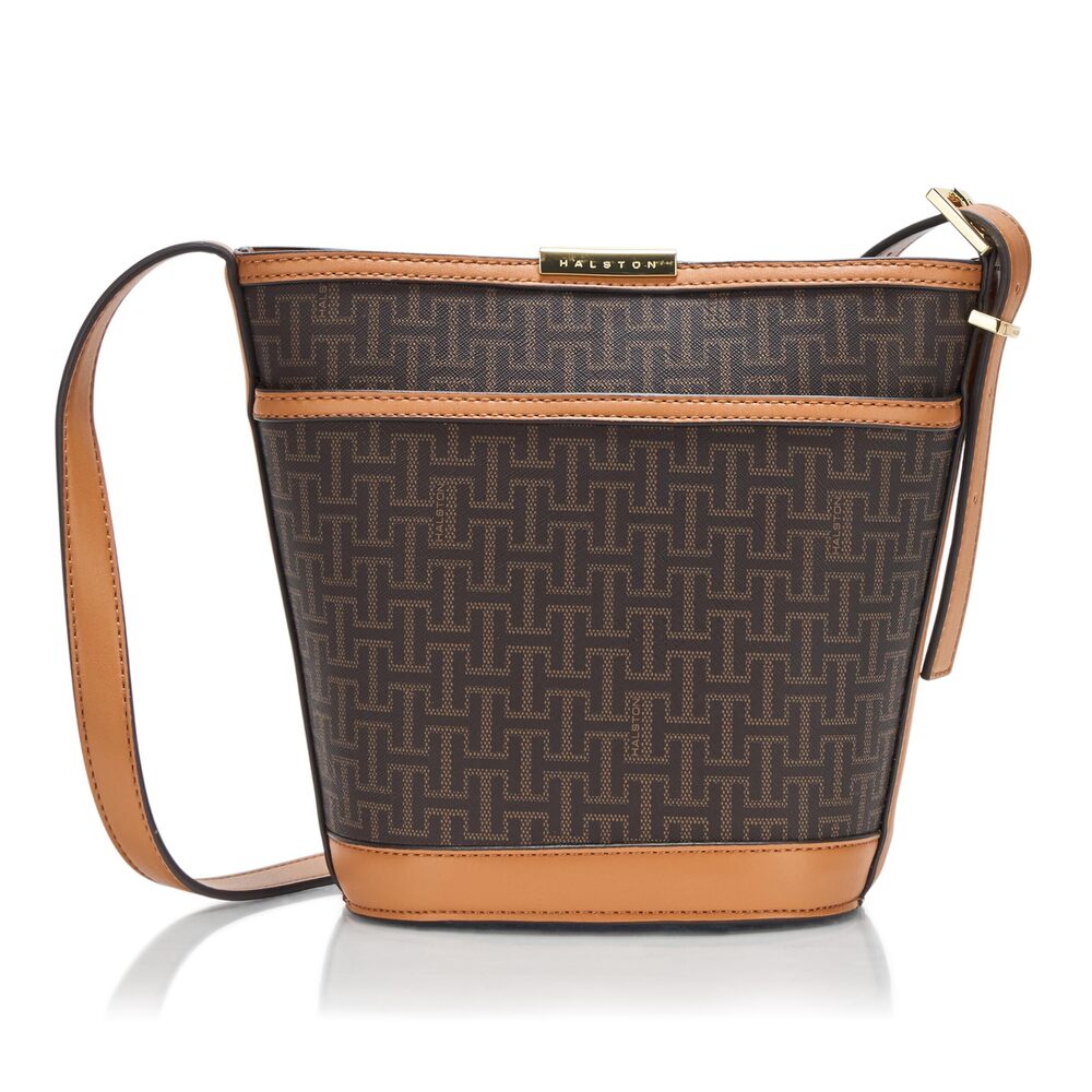 7114 H HALSTON Handbags Bucket, Brown/Oak, One Size
